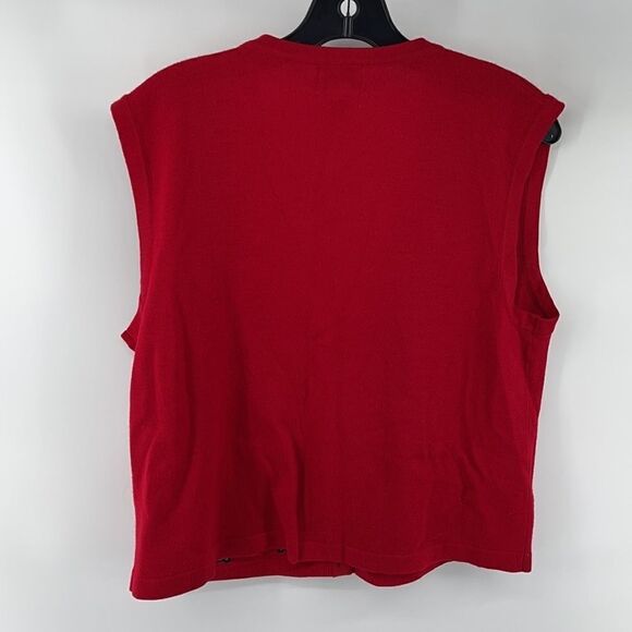 Koret vintage VTG wool sweater vest embroidered ball monkey fist closures coat M - Picture 7 of 11